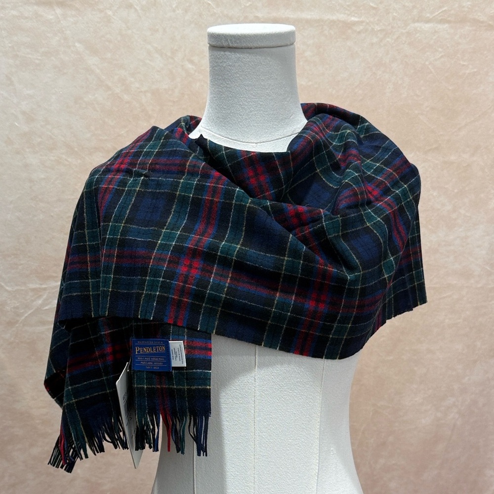 Pendleton Plaid Scarf - Blue, Red, Green